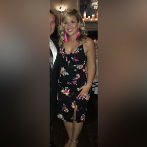 Tropical floral cocktail dress!